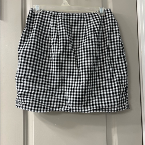 Madewell Black and White Gingham Wrap Skirt - Picture 4 of 4